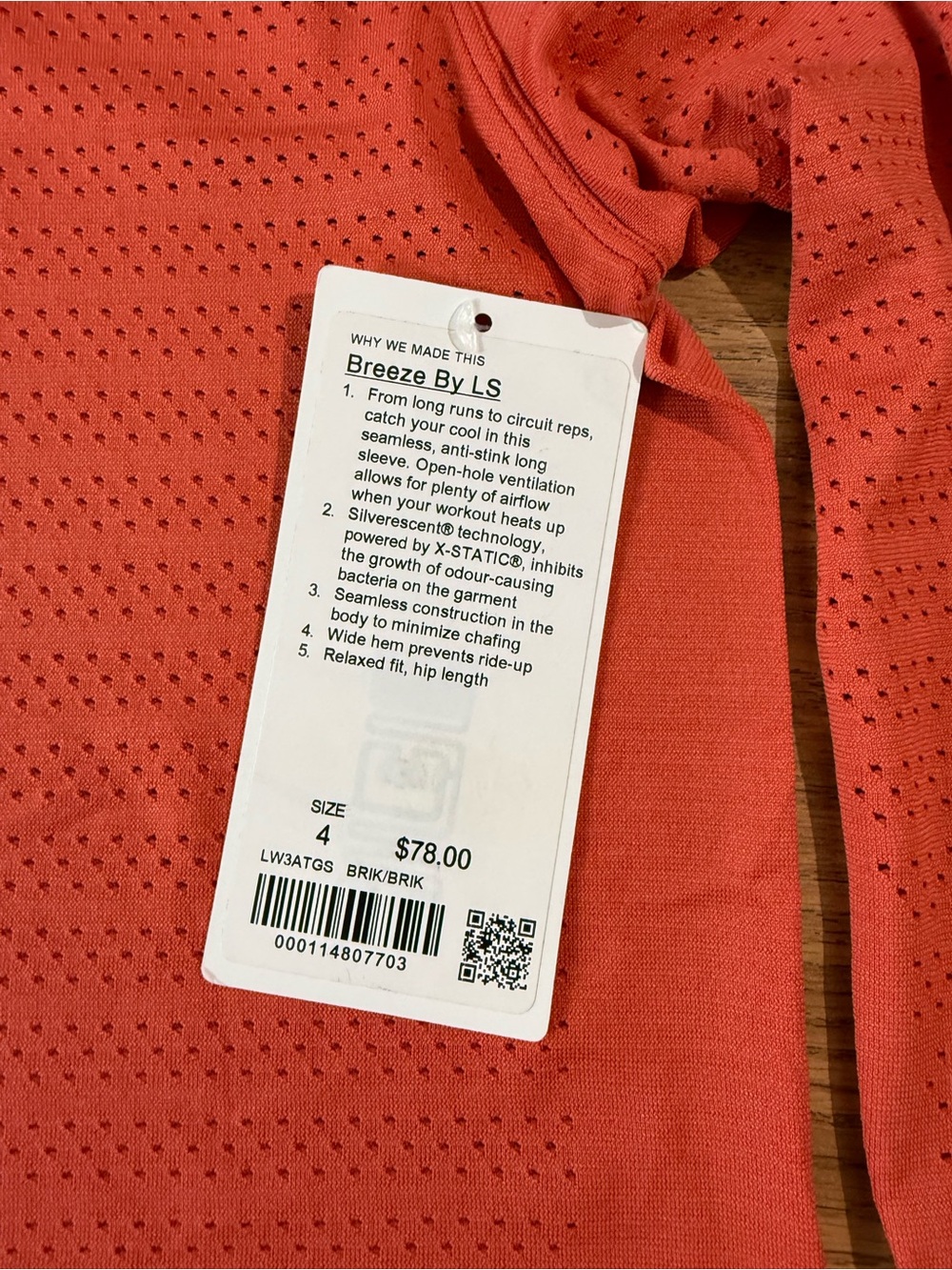 lululemon Breeze By Long Sleeve Perforated Tee - Picture 2 of 3